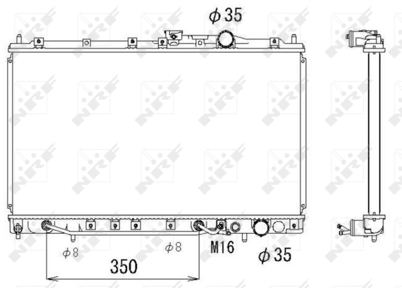 Radiator, engine cooling 53283