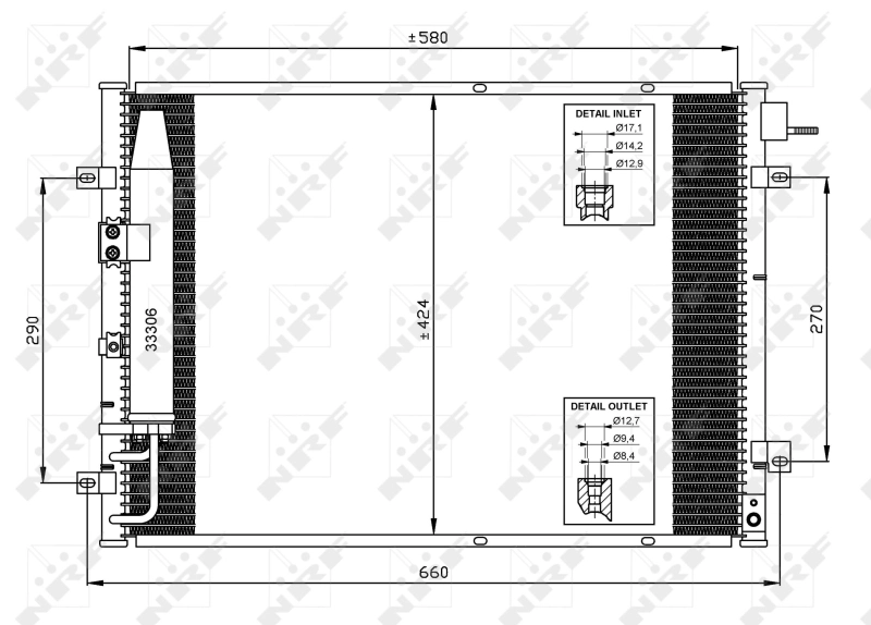 Condenser, air conditioning EASY FIT 35515