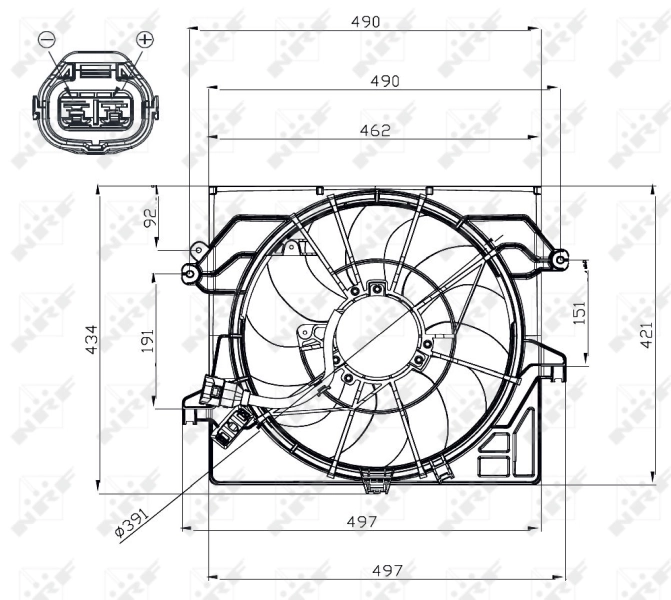 NRF 47482 Fan, engine cooling