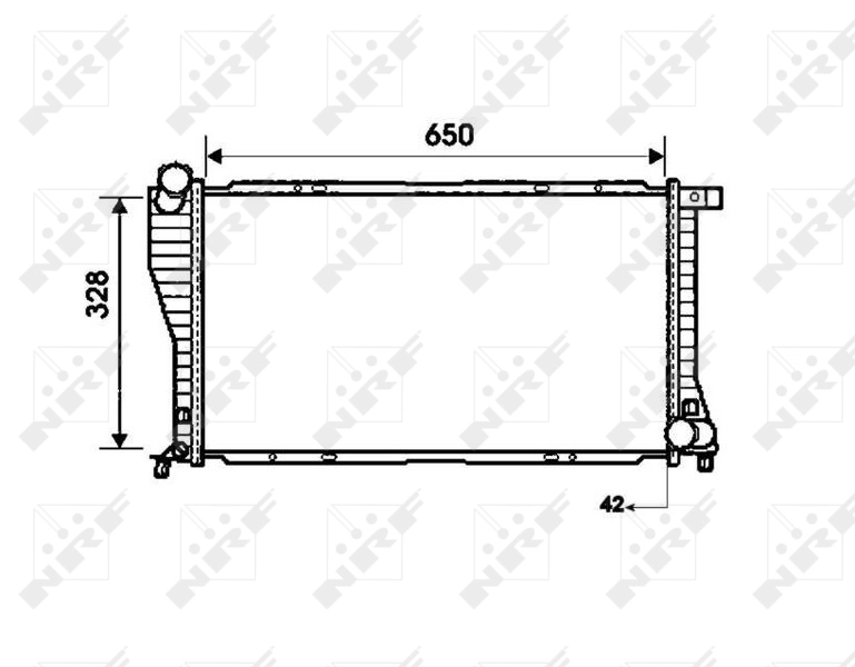 Radiator, engine cooling EASY FIT 53723