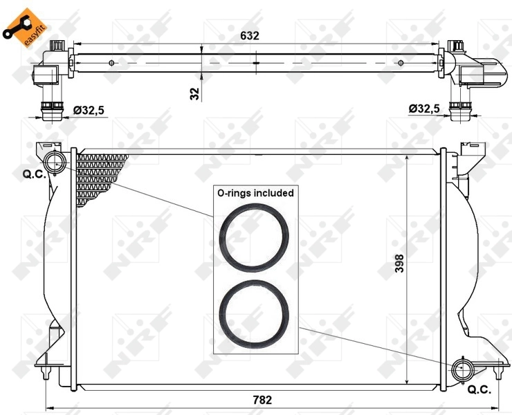 Radiator, engine cooling EASY FIT 50540
