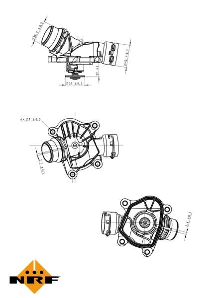 Termostato, refrigerante EASY FIT 725041
