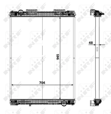 Radiator, engine cooling 58371