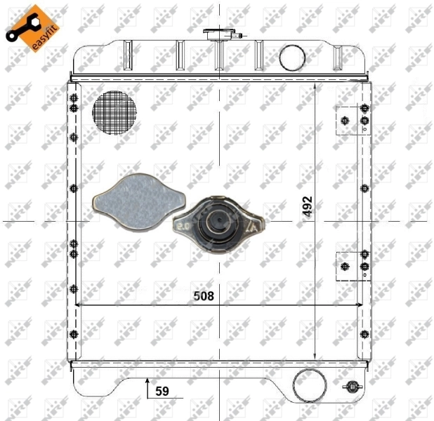 Radiator, engine cooling EASY FIT 52104