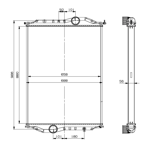 NRF 519889 Radiator, engine cooling