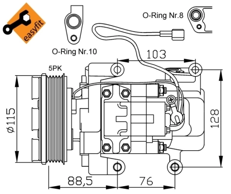 Compressor, air conditioning EASY FIT 32681