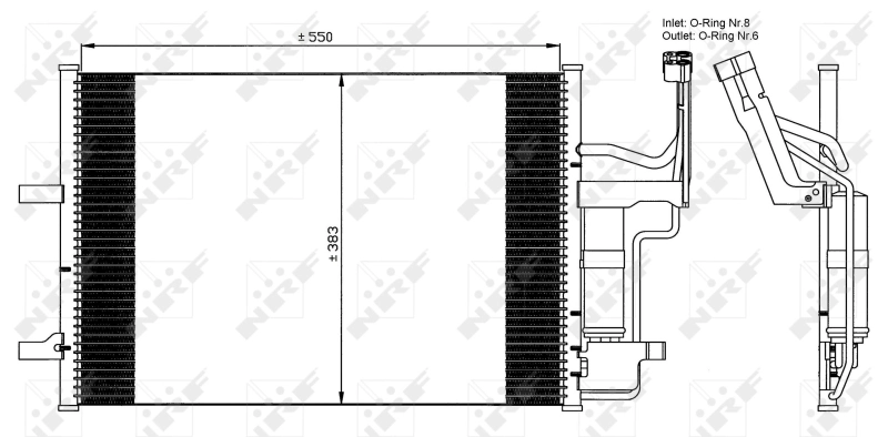 Condenser, air conditioning EASY FIT 35508