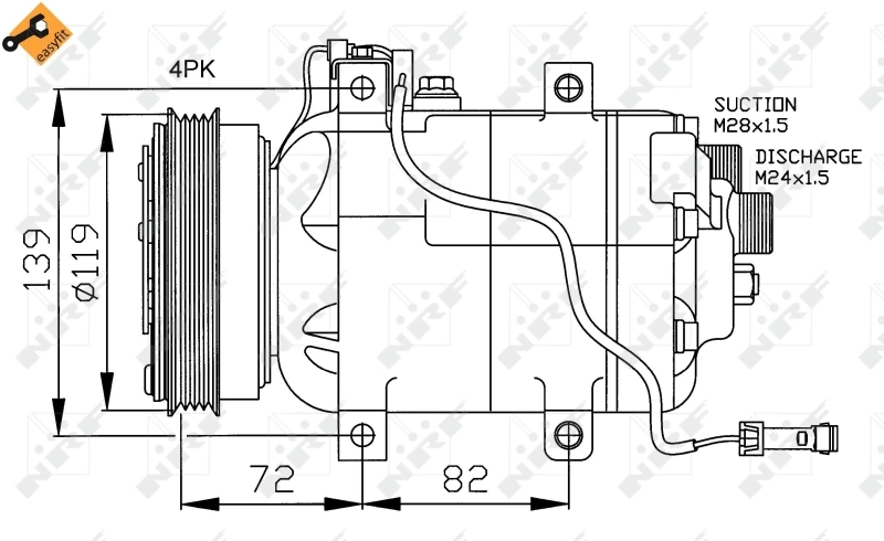 Compressor, air conditioning EASY FIT 32030