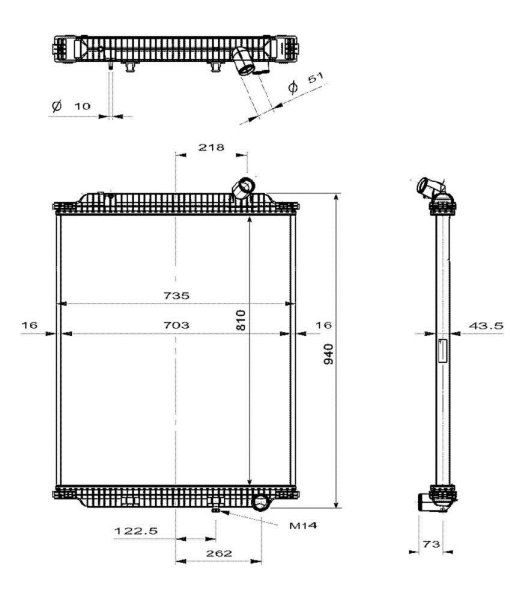 NRF 539563 Radiator, engine cooling