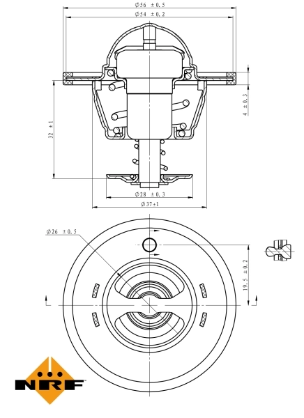 Termostat, pendingin EASY FIT 725180