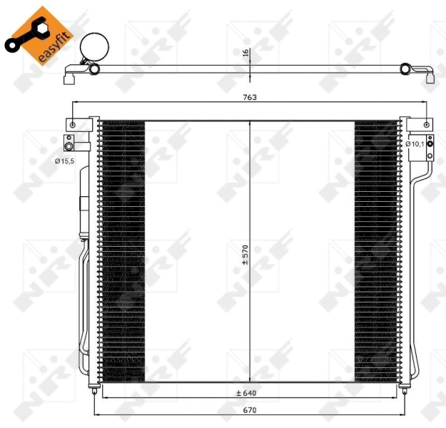 Condenser, air conditioning EASY FIT 35582