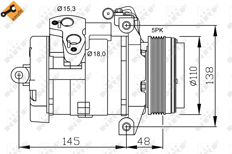 Compressor, air conditioning EASY FIT 32432