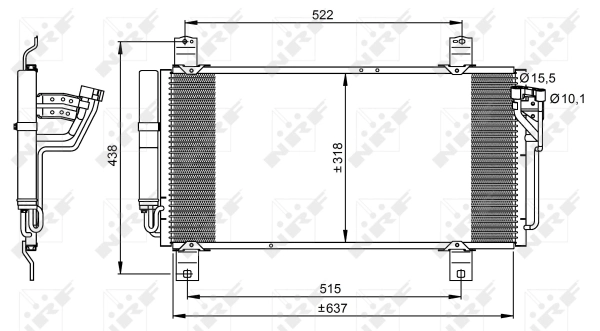 Condenser, air conditioning EASY FIT 35949