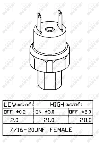 Pressure Switch, air conditioning EASY FIT 38919