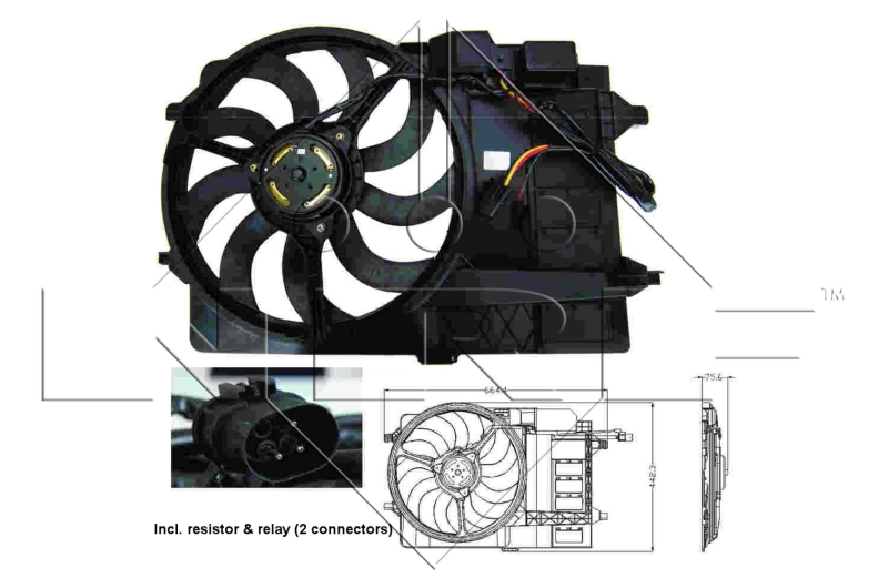 Fan, engine cooling 47302