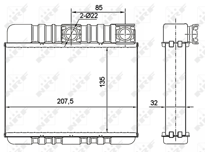 Heat Exchanger, interior heating EASY FIT 54277