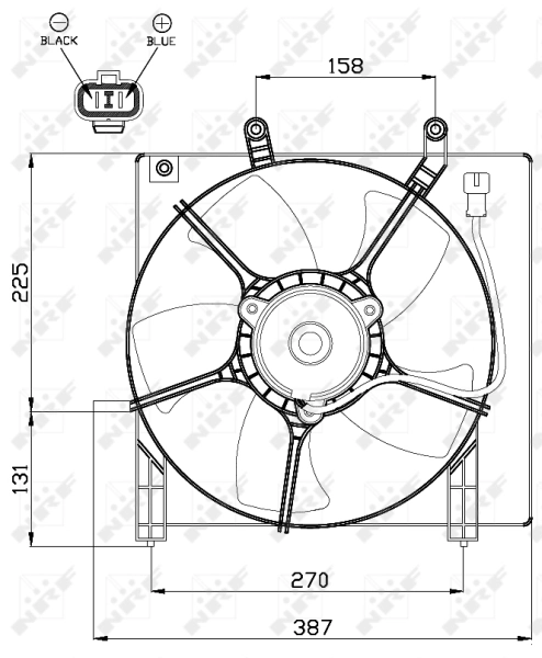 NRF 47487 Fan, engine cooling