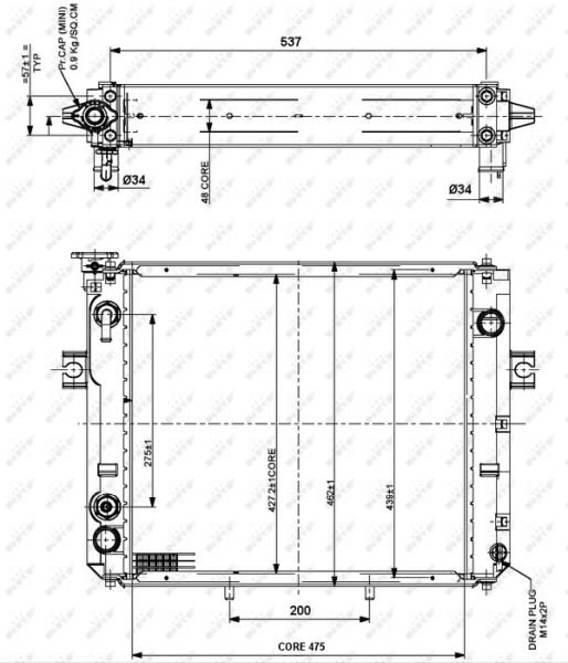 NRF 52301 Radiator, engine cooling