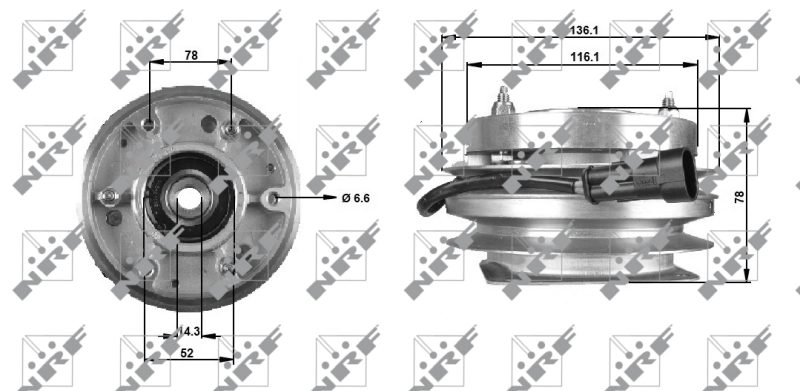 NRF 49703 Clutch, radiator fan