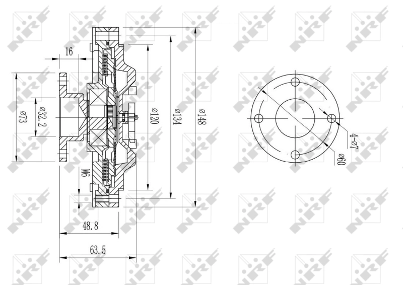 NRF 49603 Clutch, radiator fan