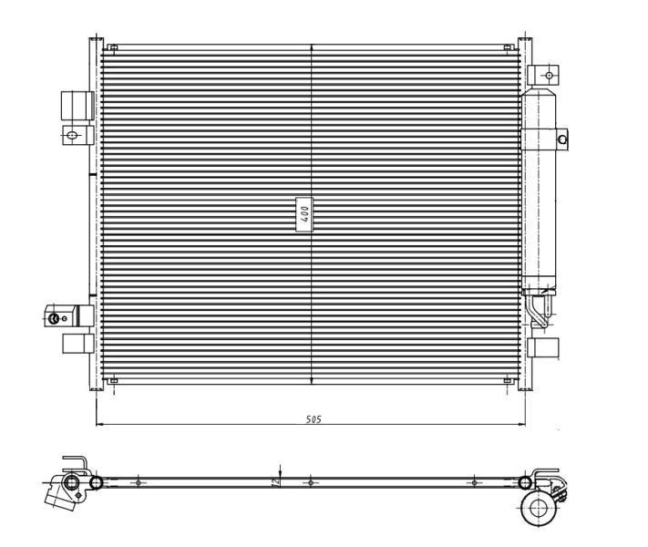 NRF 350418 Condenser, air conditioning