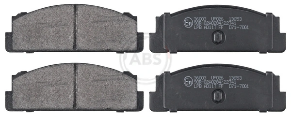 Brake Pad Set, disc brake 36003
