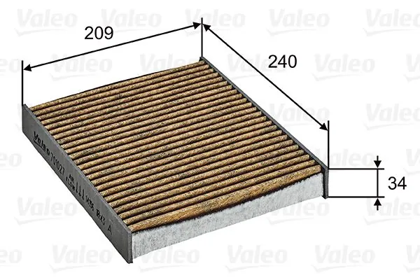 Filter, cabin air VALEO PROTECT MAX 701027