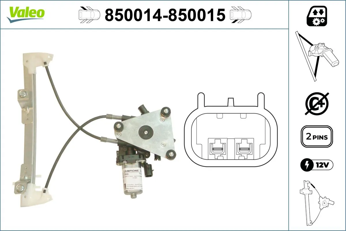 VALEO 850014 Window Regulator