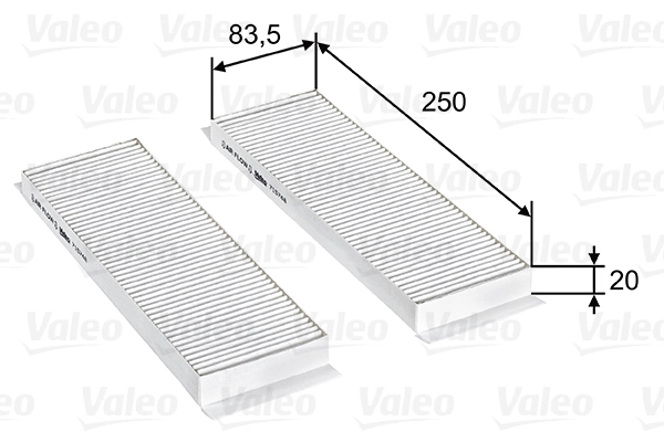 Filter, cabin air VALEO ESSENTIAL 715748