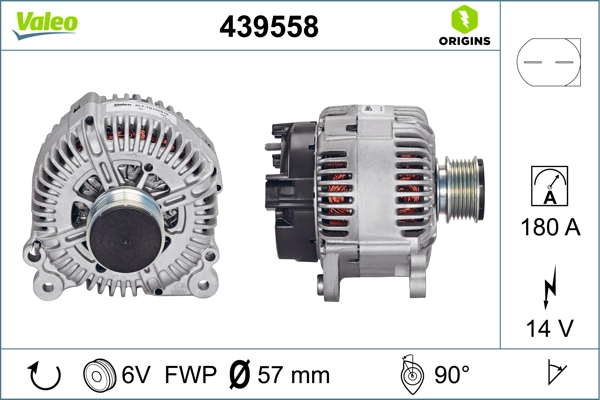 Alternator VALEO ORIGINS NEW OE TECHNOLOGY 439558