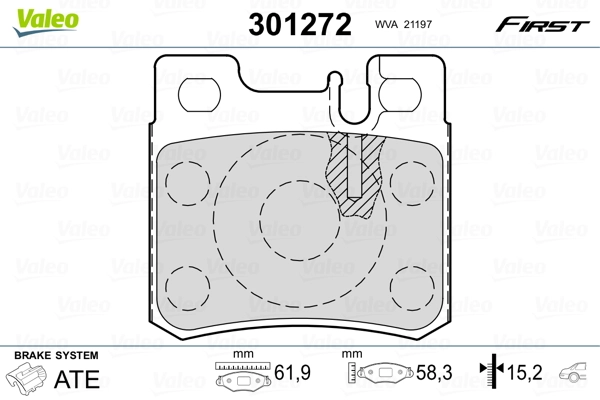 Brake Pad Set, disc brake FIRST 301272