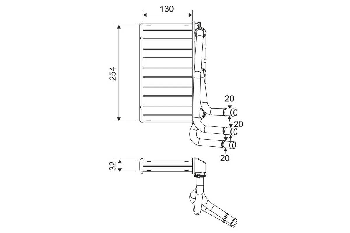 Heat Exchanger, interior heating 811651