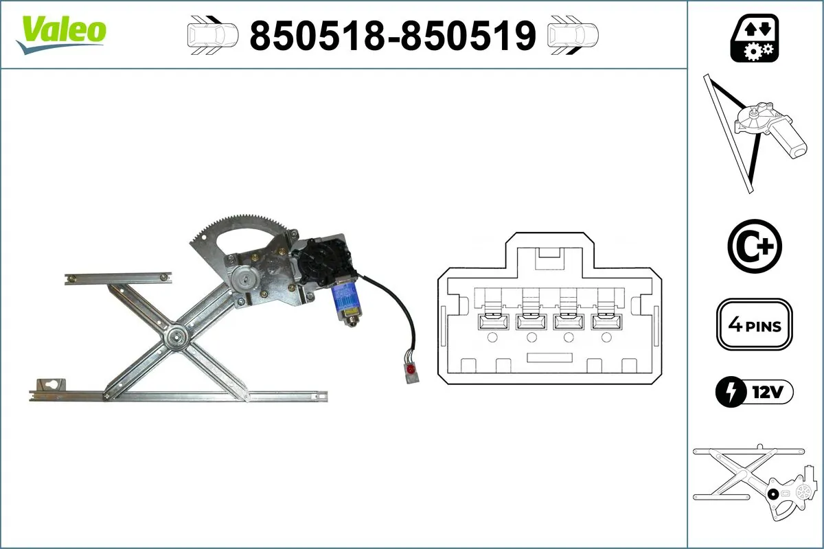 VALEO 850518 Window Regulator