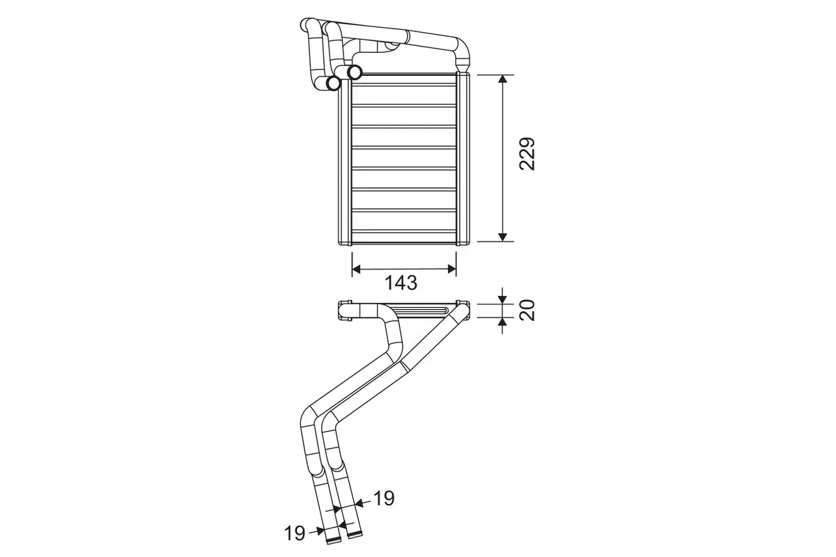 Heat Exchanger, interior heating 811648