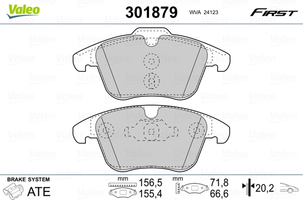 Brake Pad Set, disc brake FIRST 301879