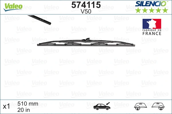 Wiper Blade SILENCIO CONVENTIONAL SINGLE 574115