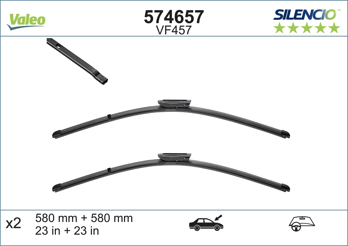 와이퍼 블레이드 SILENCIO FLAT BLADE SET 574657