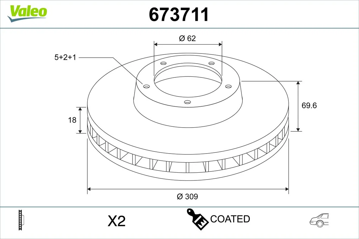 Brake Disc COATED 673711
