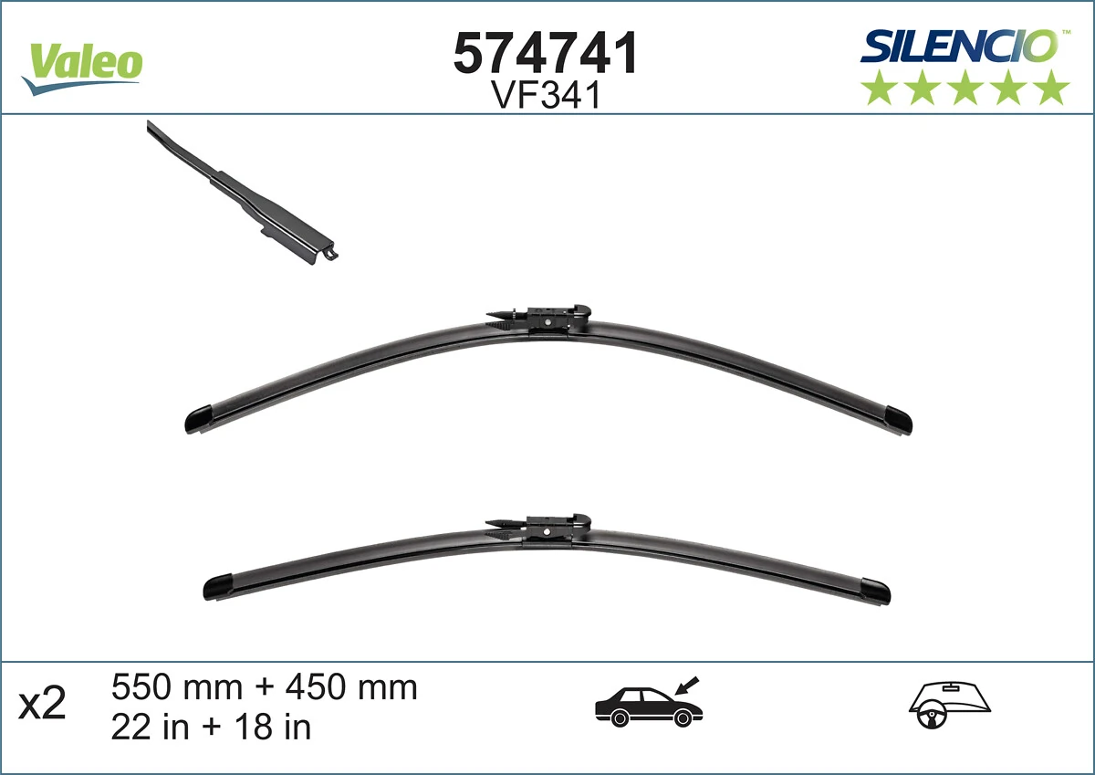 Wiper Blade SILENCIO FLAT BLADE SET 574741