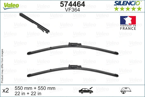 Wiper Blade SILENCIO FLAT BLADE SET 574464