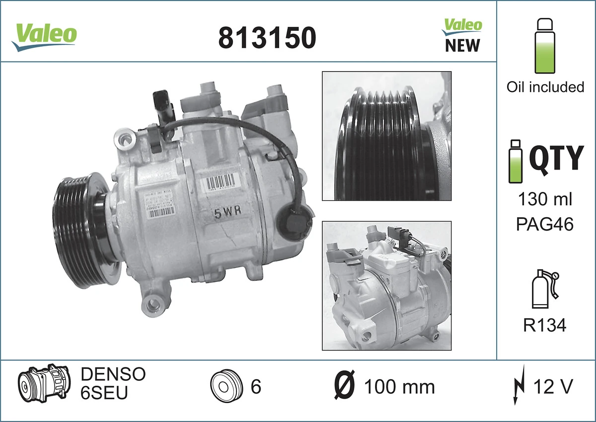 Compressor, air conditioning VALEO CORE-FLEX 813150