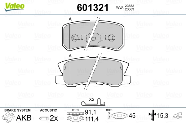 Brake Pad Set, disc brake 601321