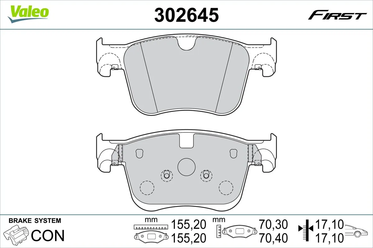 Brake Pad Set, disc brake FIRST 302645