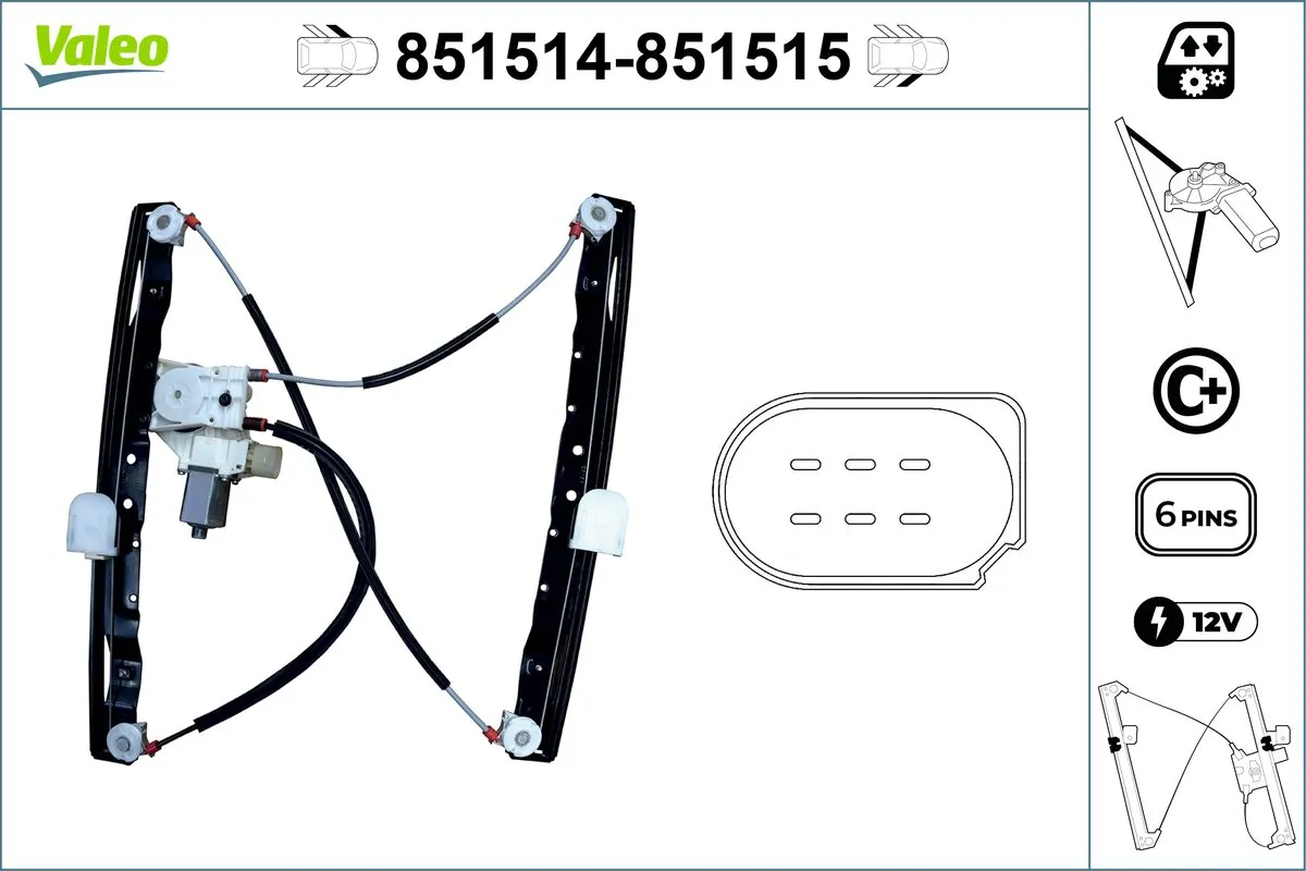 VALEO 851514 Window Regulator
