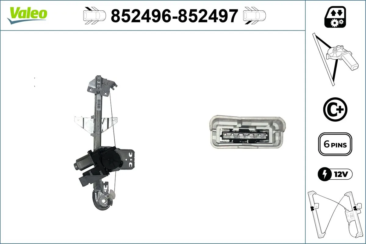 VALEO 852496 Window Regulator