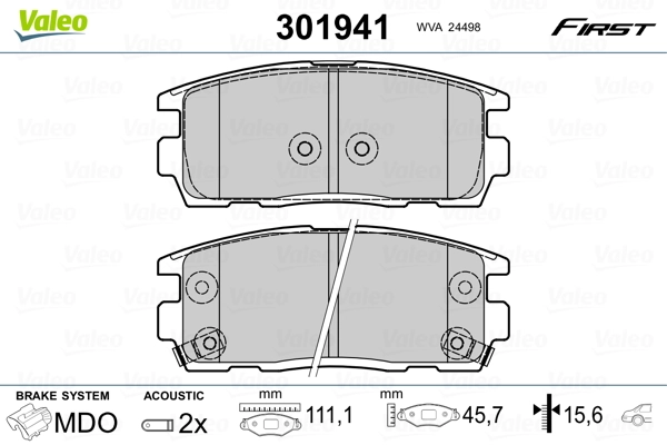 Brake Pad Set, disc brake FIRST 301941