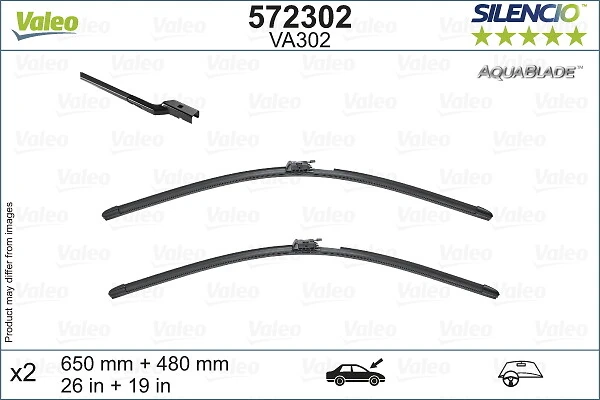 Wiper Blade SILENCIO AQUABLADE SET 572302