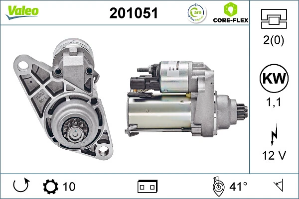 Starter VALEO CORE-FLEX 201051