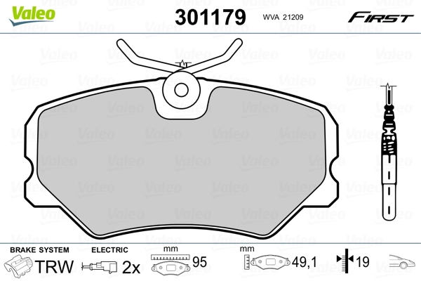 Brake Pad Set, disc brake FIRST 301179