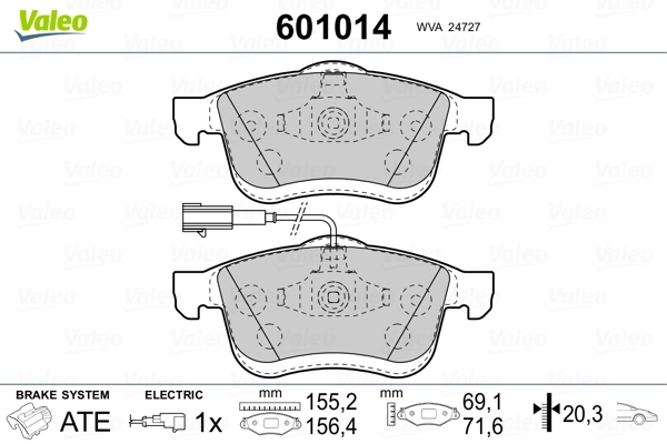 Brake Pad Set, disc brake 601014